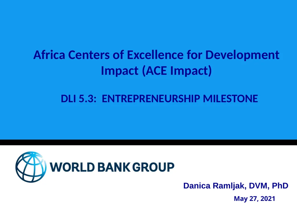 Africa Centers of Excellence for Development
