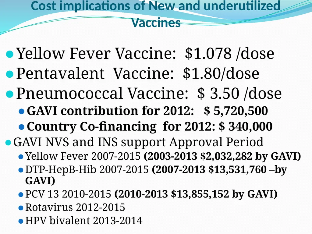 Partnership for sustainable immunization financing - slide 15 of 20