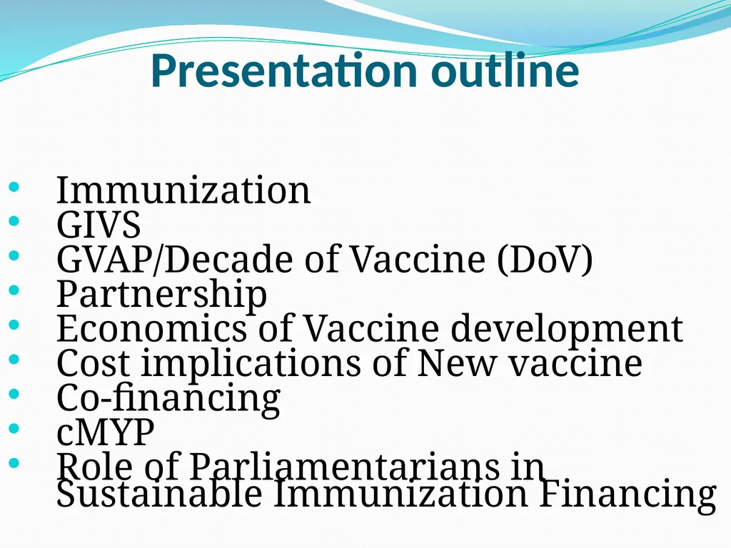 Partnership for sustainable immunization financing - slide 2 of 20