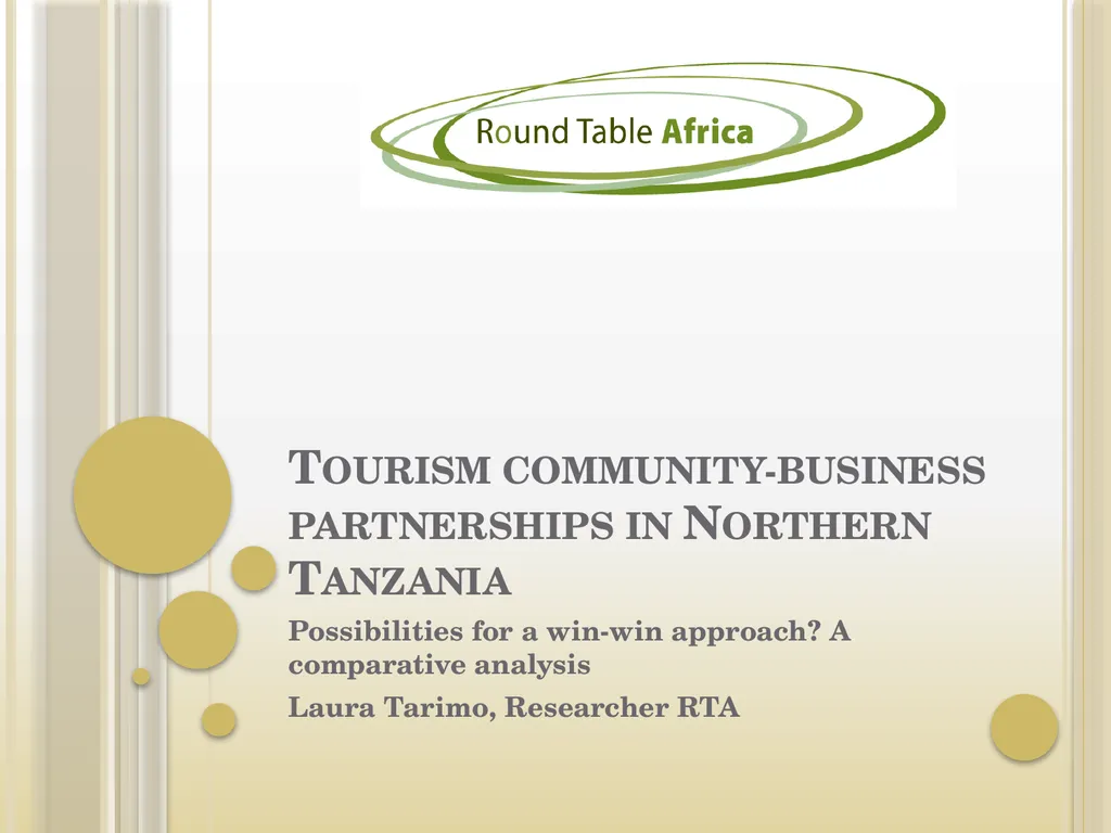 Tourism community-business partnerships in