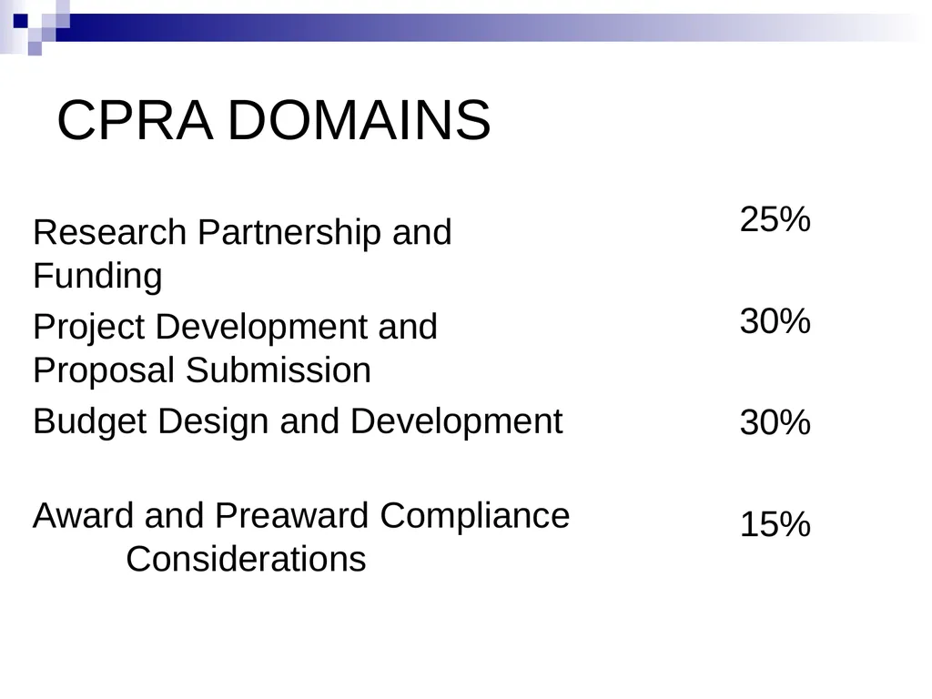 Value of Research Administrator Certification: - slide 13 of 25