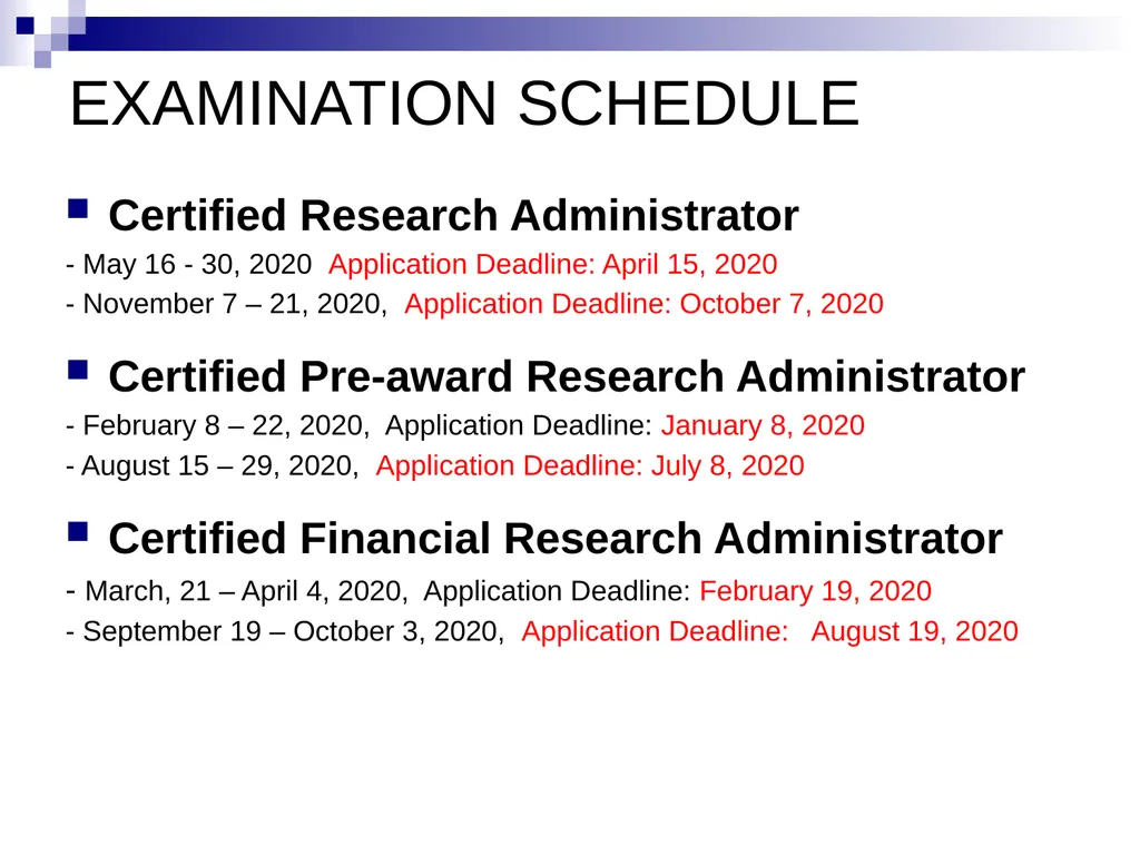 Value of Research Administrator Certification: - slide 9 of 25