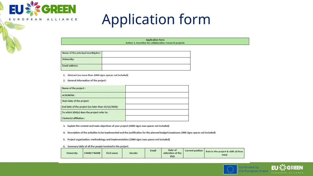 Procedure to leverage joint research activities - slide 10 of 28