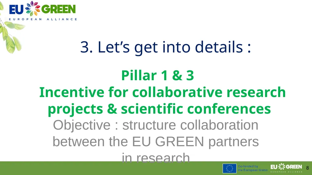 Procedure to leverage joint research activities - slide 8 of 28