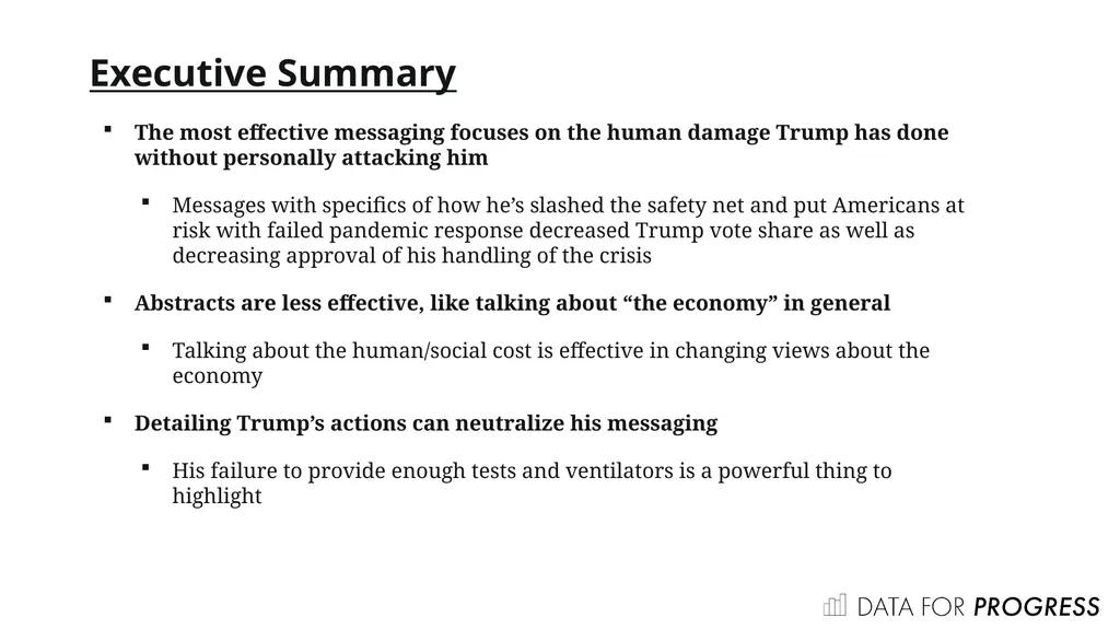 Design Data for Progress conducted a message test - slide 3 of 11