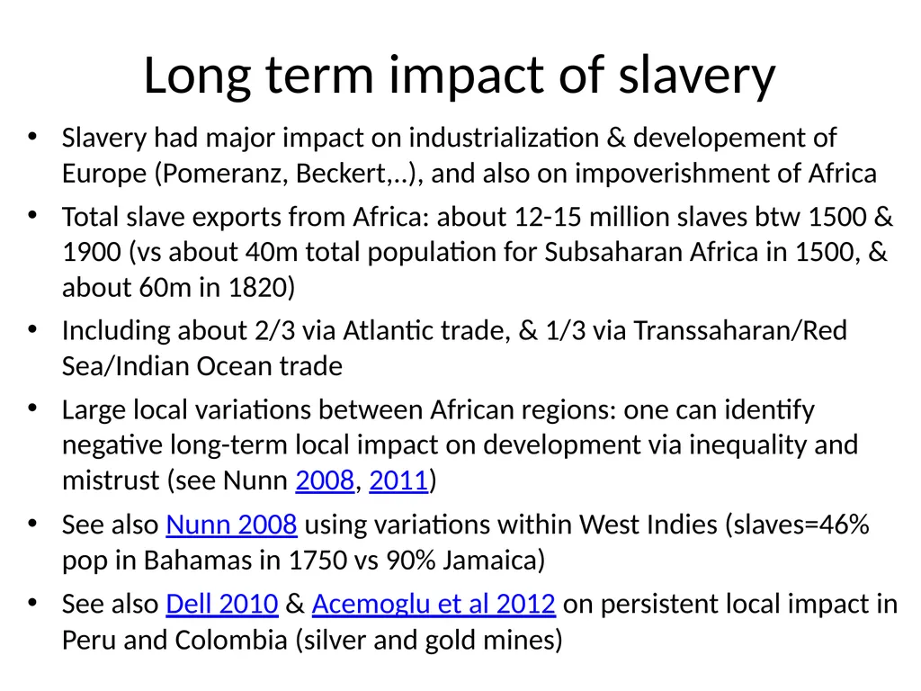 Introduction to Economic History (Master APE & - slide 19 of 51