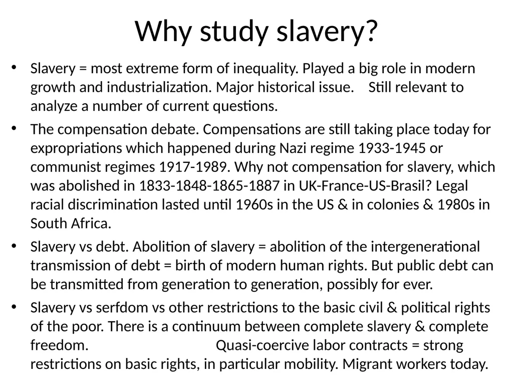 Introduction to Economic History (Master APE & - slide 3 of 51
