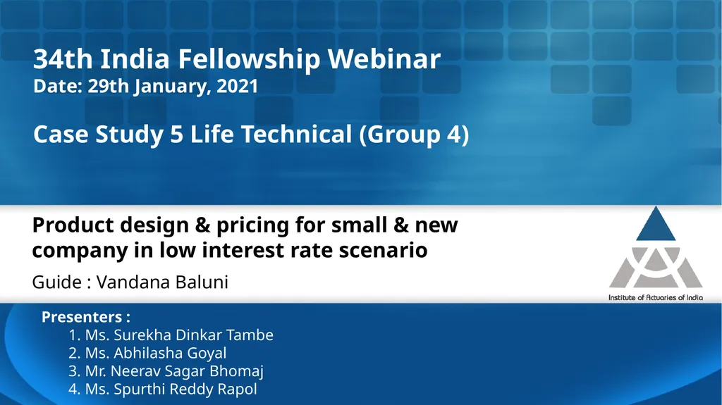 Product design & pricing for small & new company - slide 1 of 30