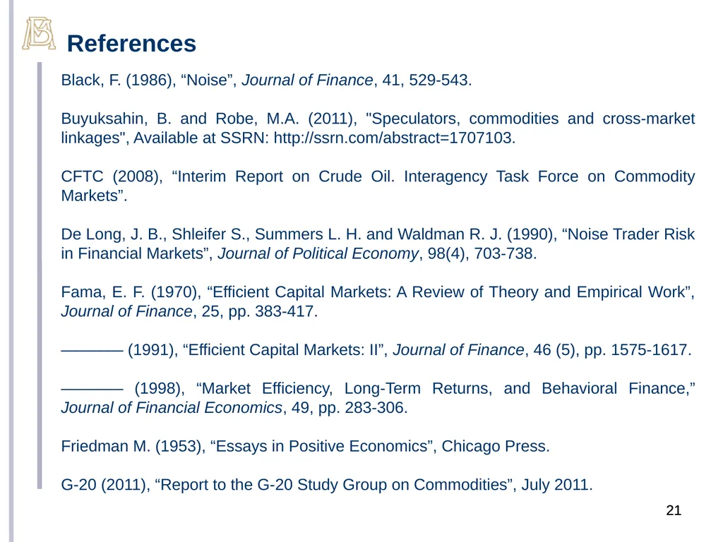 September 13, 2011 Financialization of Commodity - slide 21 of 24