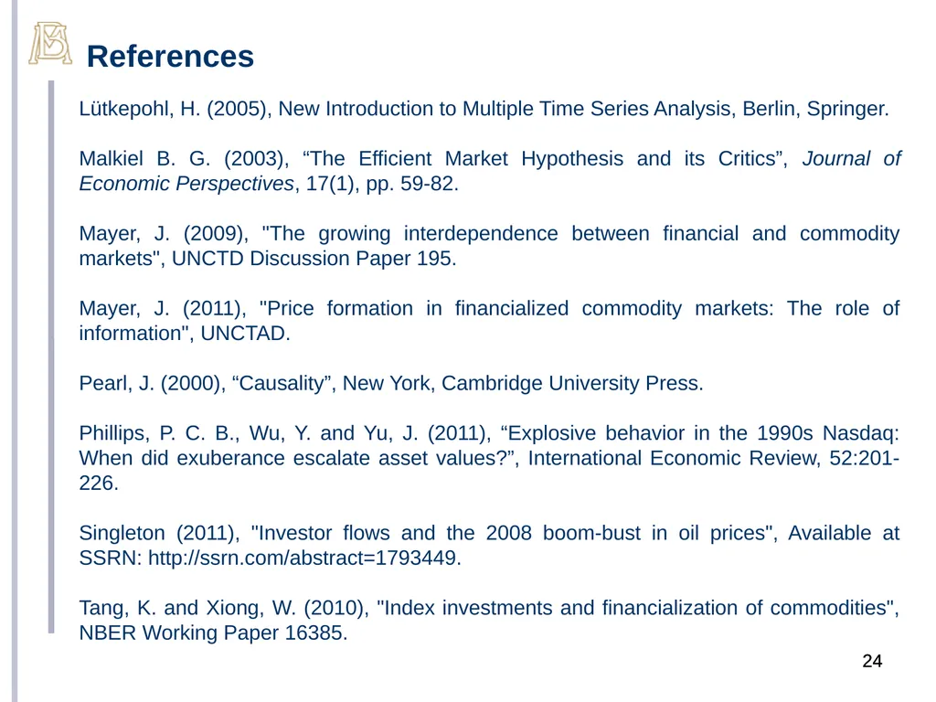 September 13, 2011 Financialization of Commodity - slide 24 of 24