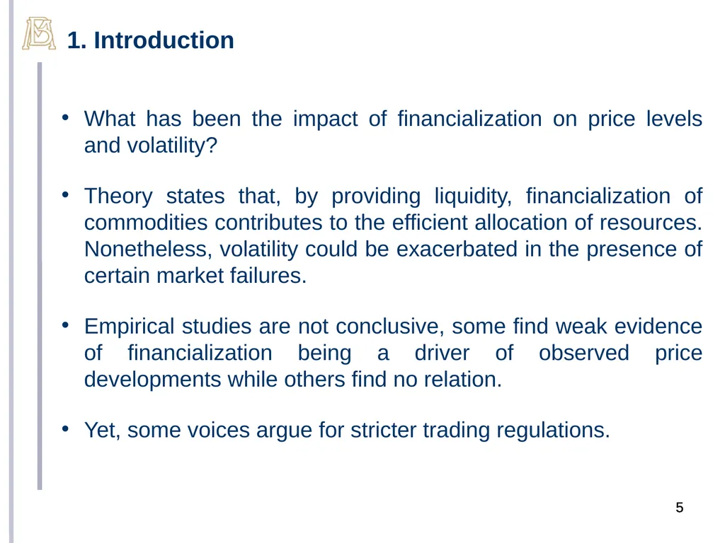 September 13, 2011 Financialization of Commodity - slide 5 of 24