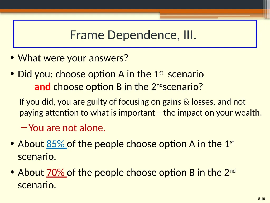 Chapter 8 Behavioral Finance and the Psychology of - slide 10 of 50