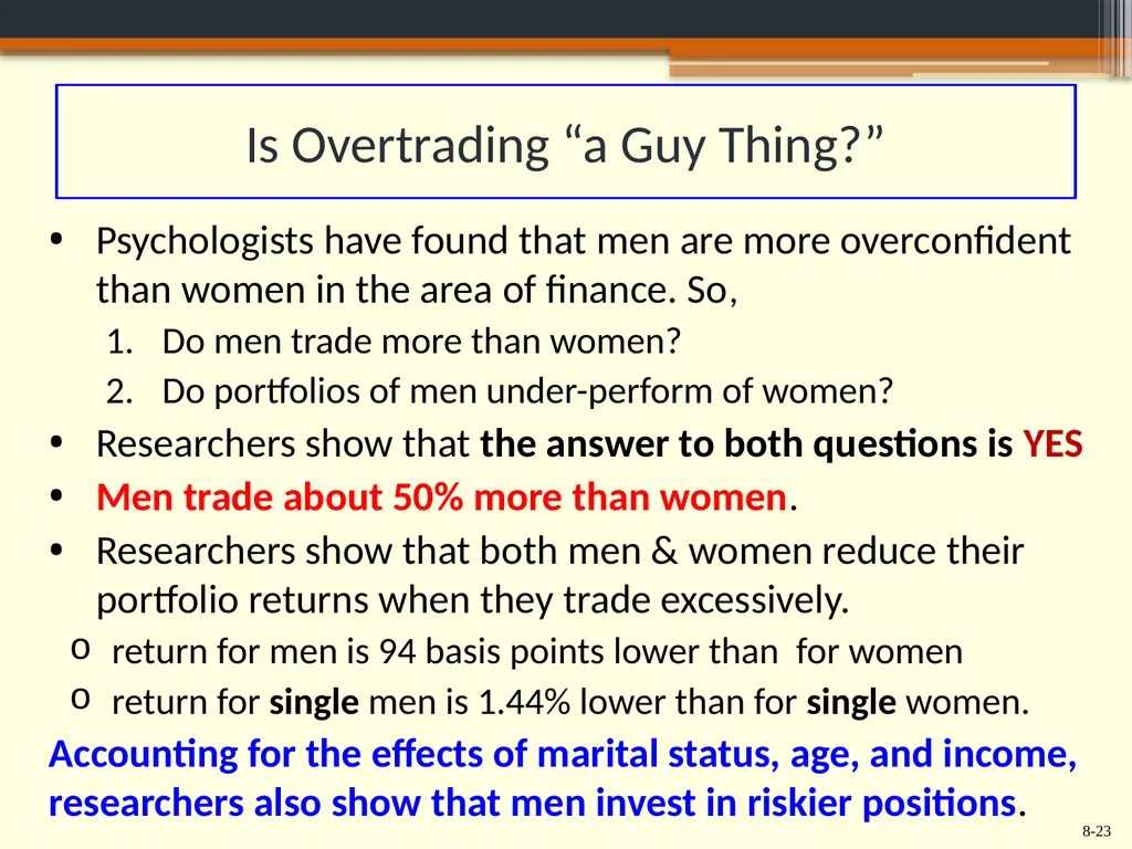 Chapter 8 Behavioral Finance and the Psychology of - slide 23 of 50
