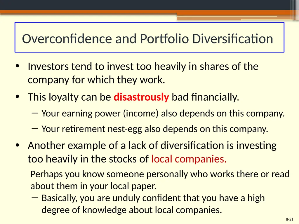 Chapter 8 Behavioral Finance and the Psychology of - slide 21 of 50