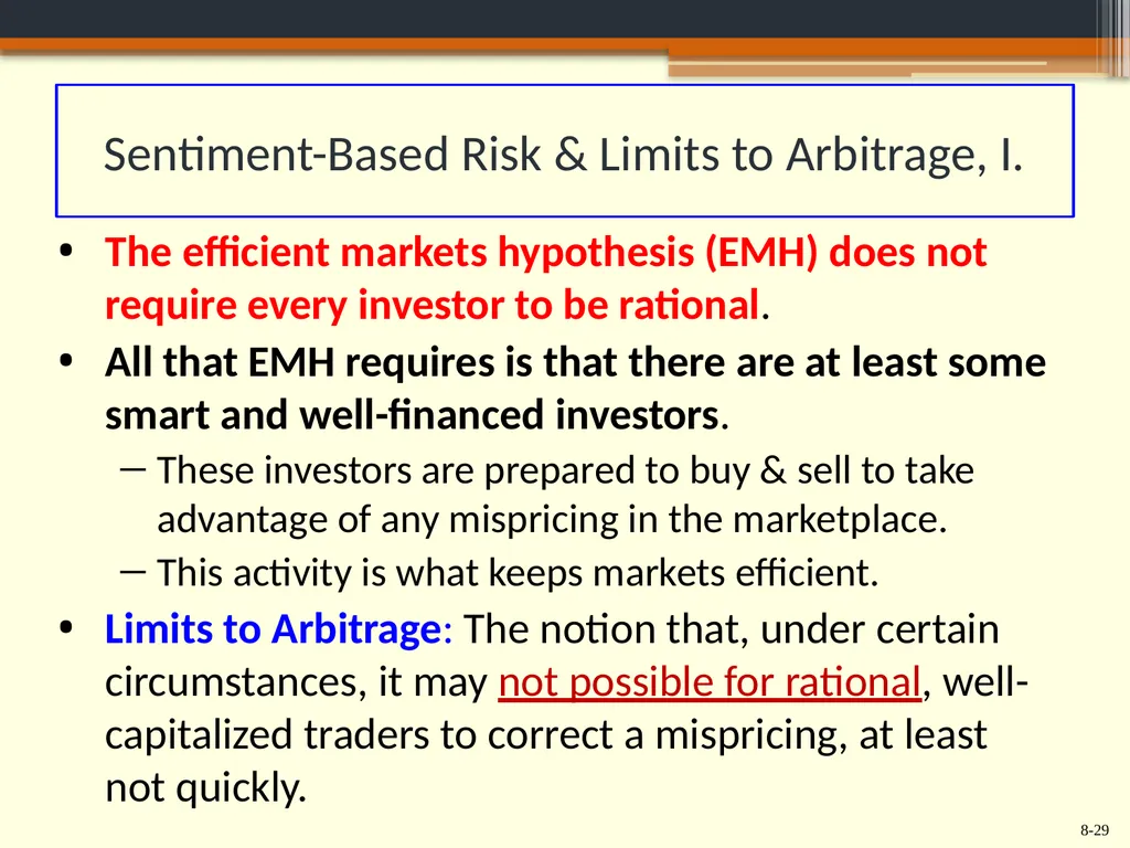 Chapter 8 Behavioral Finance and the Psychology of - slide 29 of 50