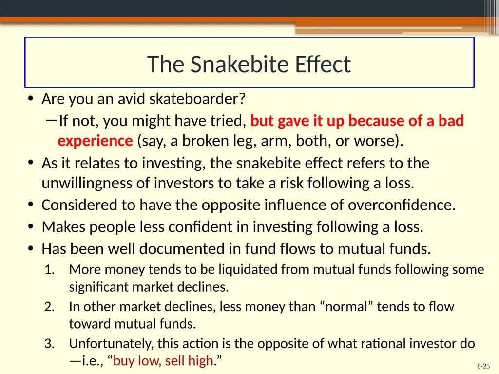 Chapter 8 Behavioral Finance and the Psychology of - slide 25 of 50