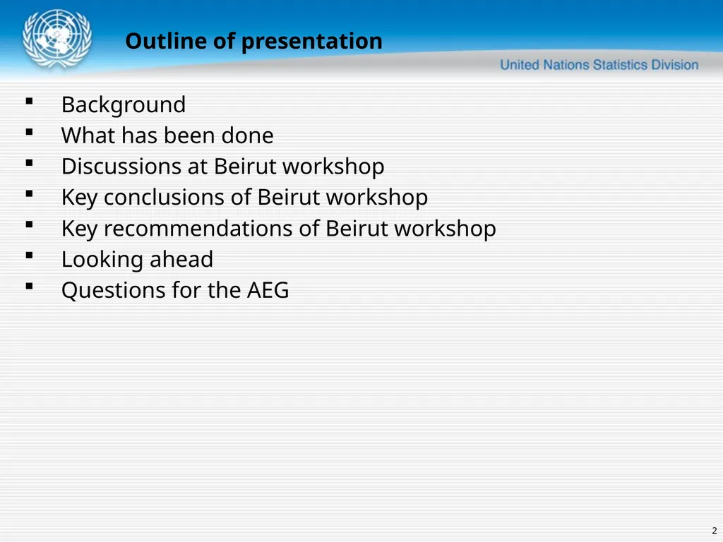 Benson Sim United Nations Statistics Division - slide 2 of 25