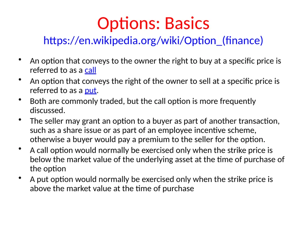 Lecture 19 Options and Derivatives John Rundle - slide 5 of 39