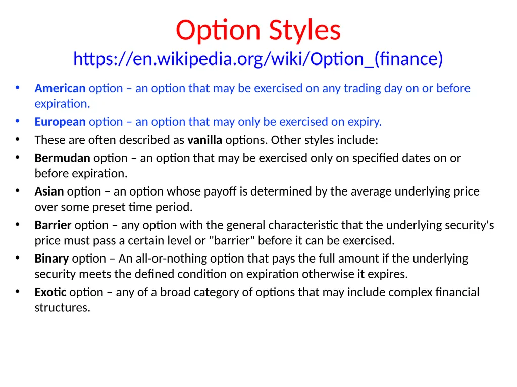 Lecture 19 Options and Derivatives John Rundle - slide 11 of 39