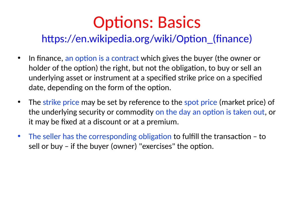 Lecture 19 Options and Derivatives John Rundle - slide 4 of 39
