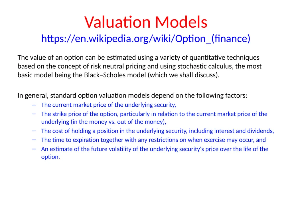 Lecture 19 Options and Derivatives John Rundle - slide 31 of 39