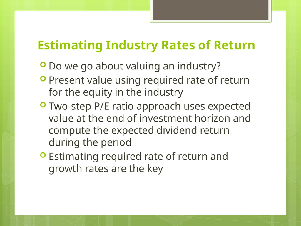 Industry Analysis ch13 Why Do Industry Analysis? - slide 34 of 43
