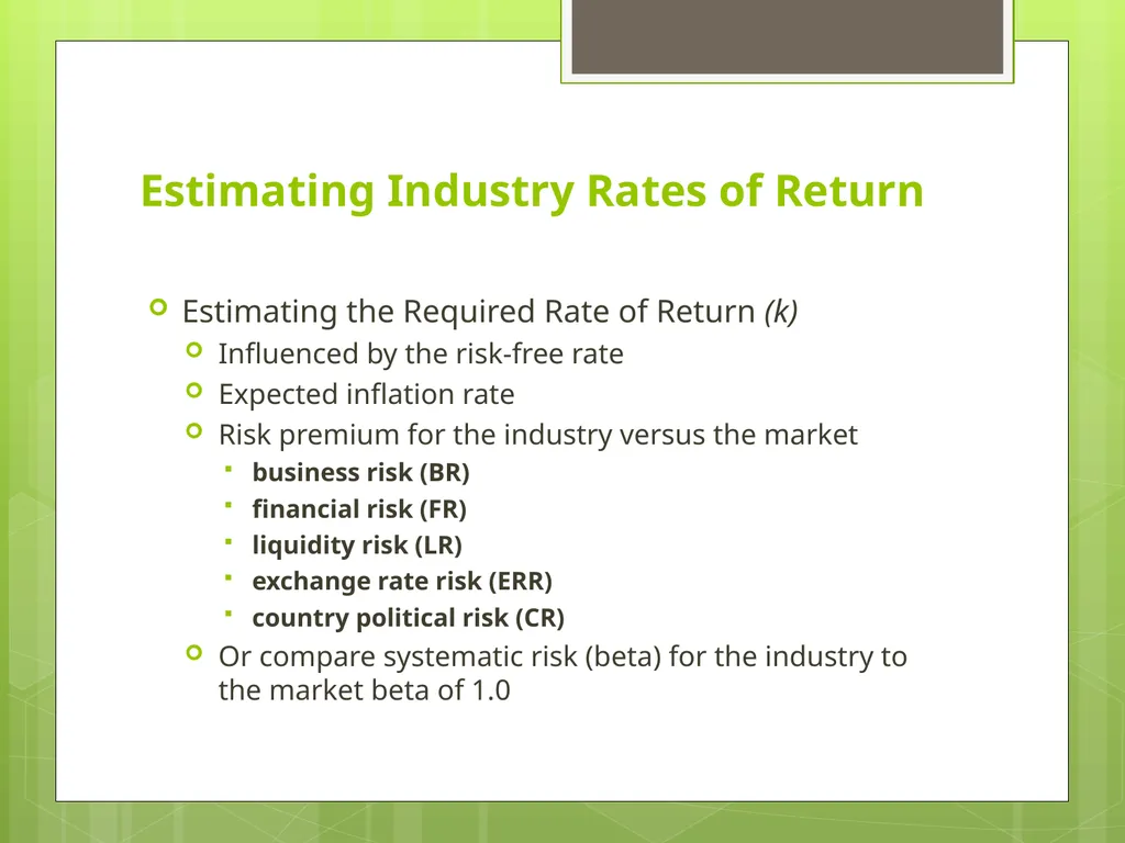 Industry Analysis ch13 Why Do Industry Analysis? - slide 36 of 43