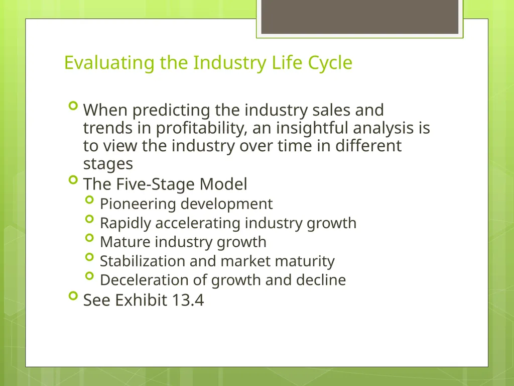 Industry Analysis ch13 Why Do Industry Analysis? - slide 25 of 43