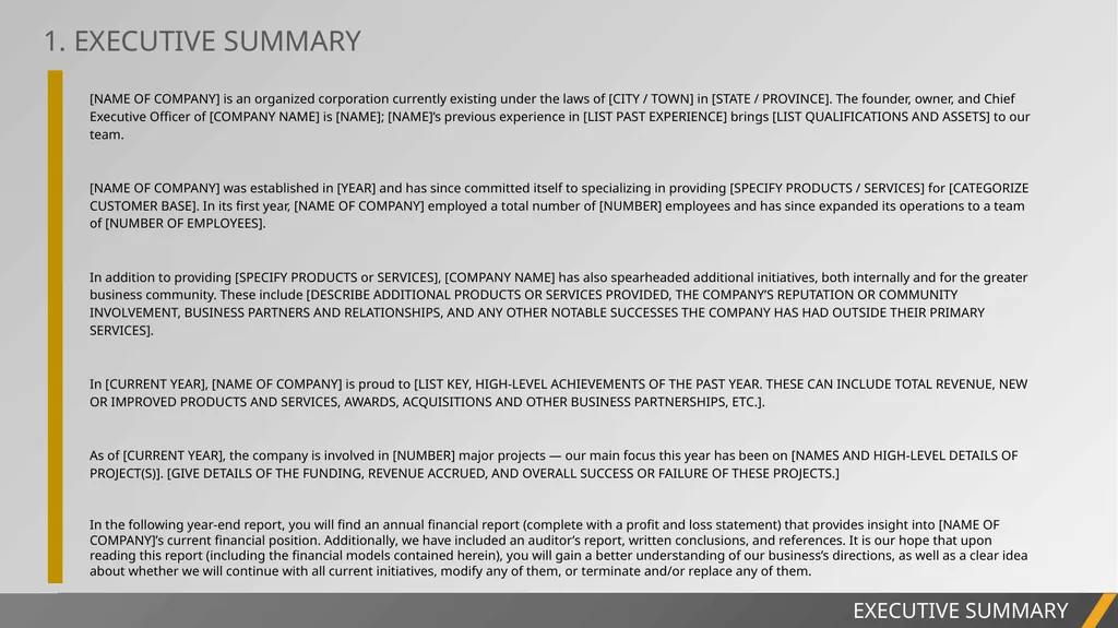 YEAR-END SALES REPORT TEMPLATE YEAR-END SALES - slide 3 of 11