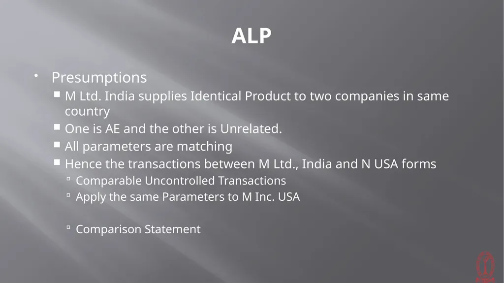 Transfer Pricing Issues CMA S VENKANNA COST - slide 16 of 39
