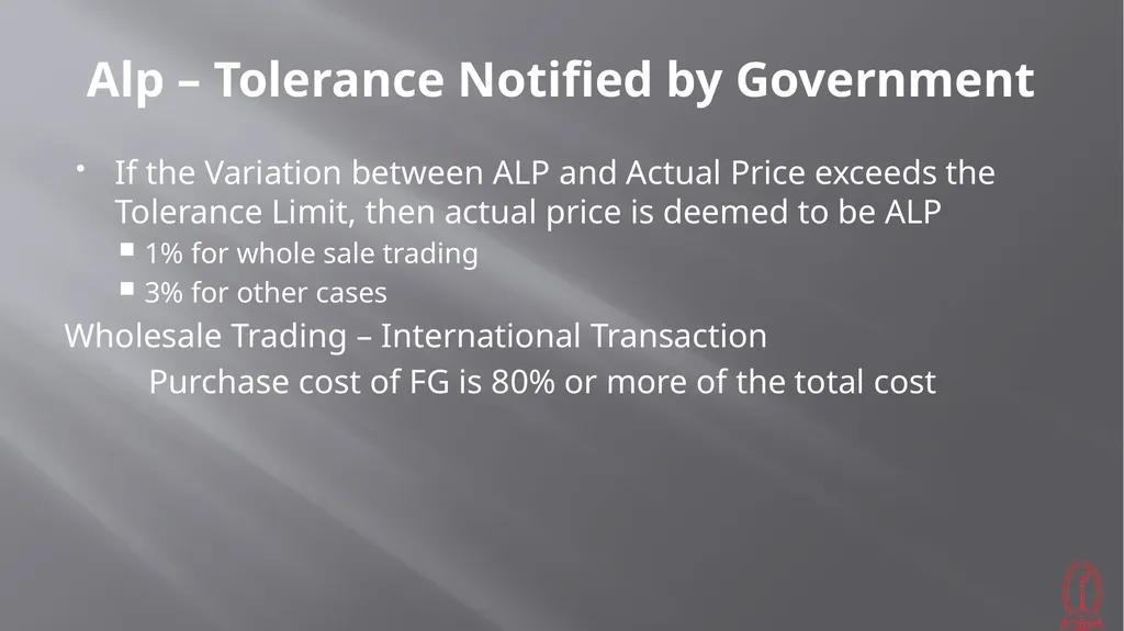 Transfer Pricing Issues CMA S VENKANNA COST - slide 12 of 39