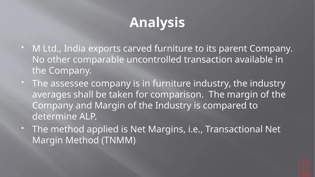 Transfer Pricing Issues CMA S VENKANNA COST - slide 28 of 39