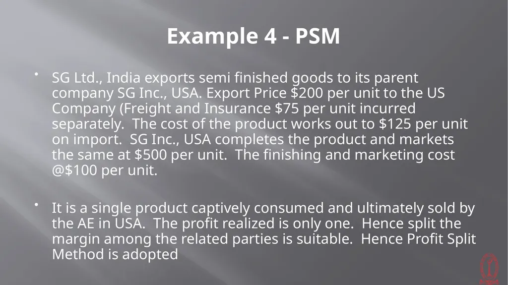 Transfer Pricing Issues CMA S VENKANNA COST - slide 25 of 39