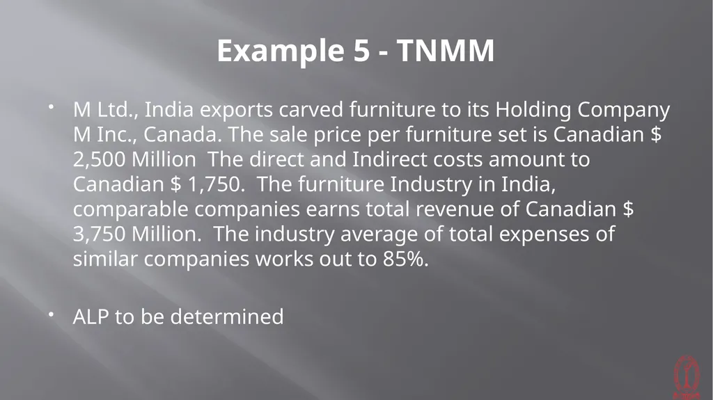 Transfer Pricing Issues CMA S VENKANNA COST - slide 27 of 39