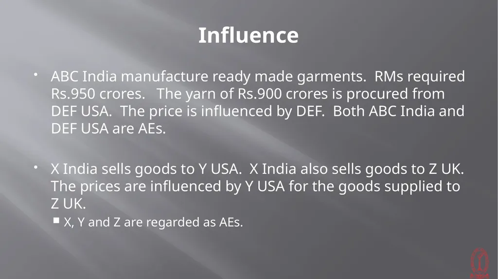 Transfer Pricing Issues CMA S VENKANNA COST - slide 7 of 39