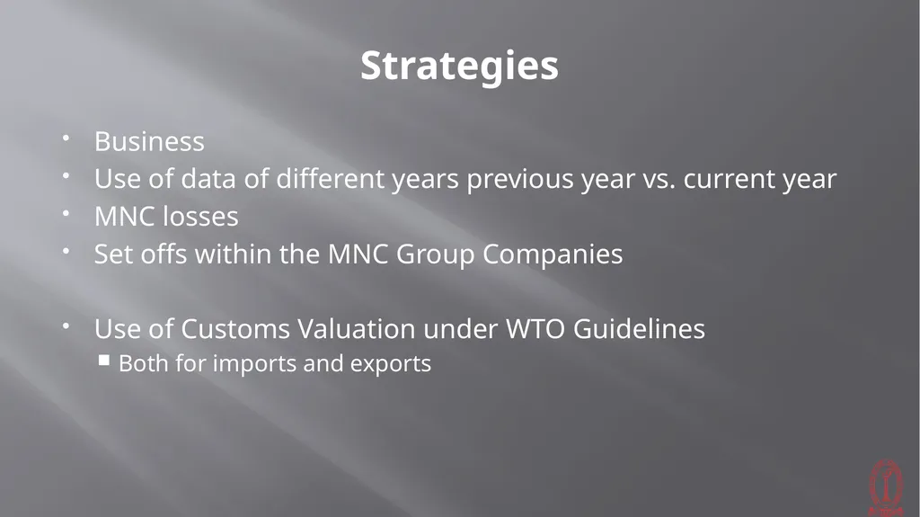 Transfer Pricing Issues CMA S VENKANNA COST - slide 35 of 39