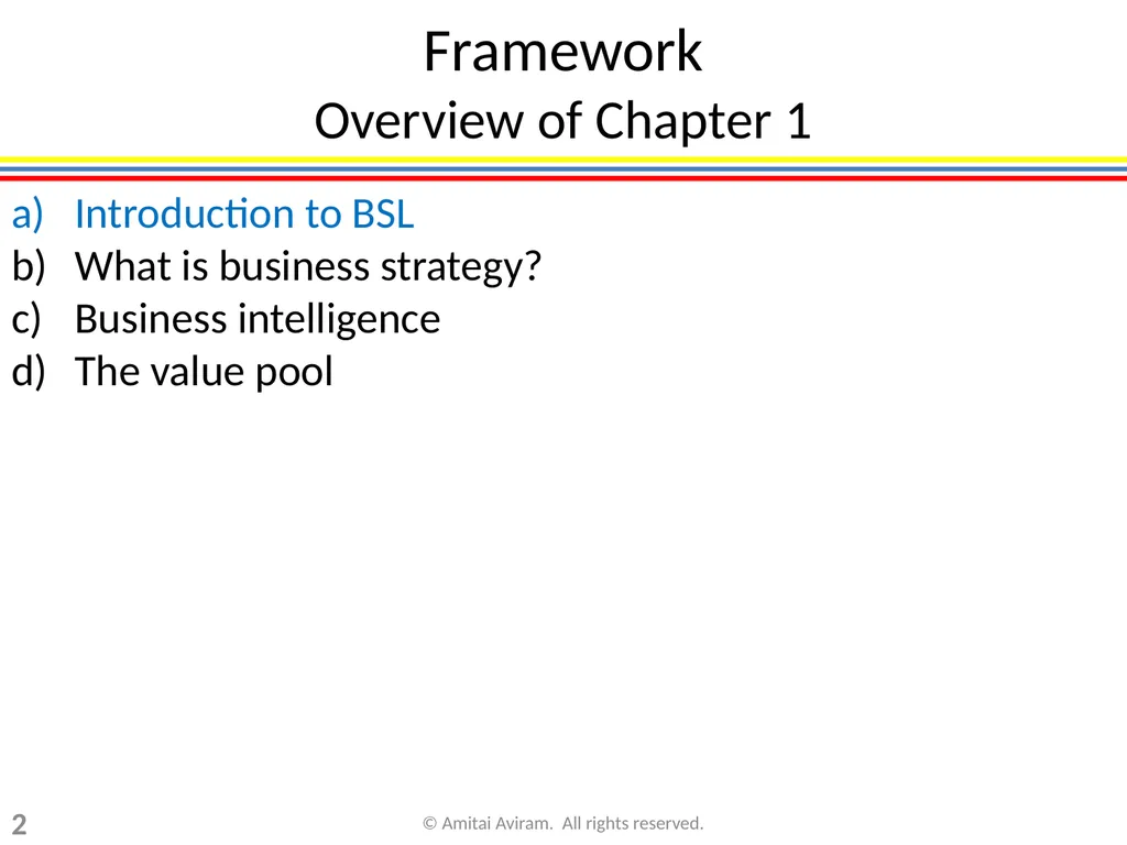 Business Strategy for Lawyers Chapter 1: Framework - slide 2 of 53