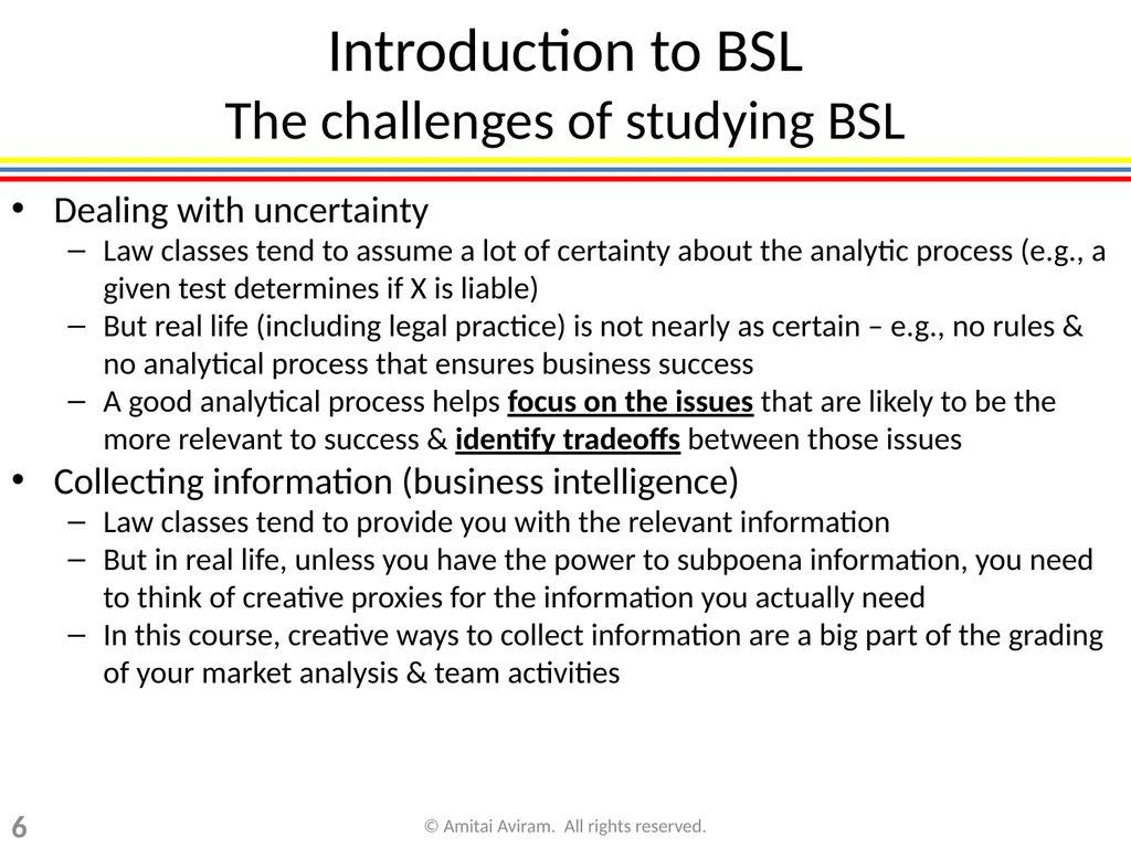 Business Strategy for Lawyers Chapter 1: Framework - slide 6 of 53