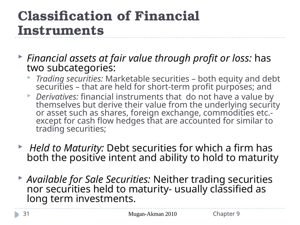 Analyzing Investing Activities The Balance Sheet - slide 31 of 60