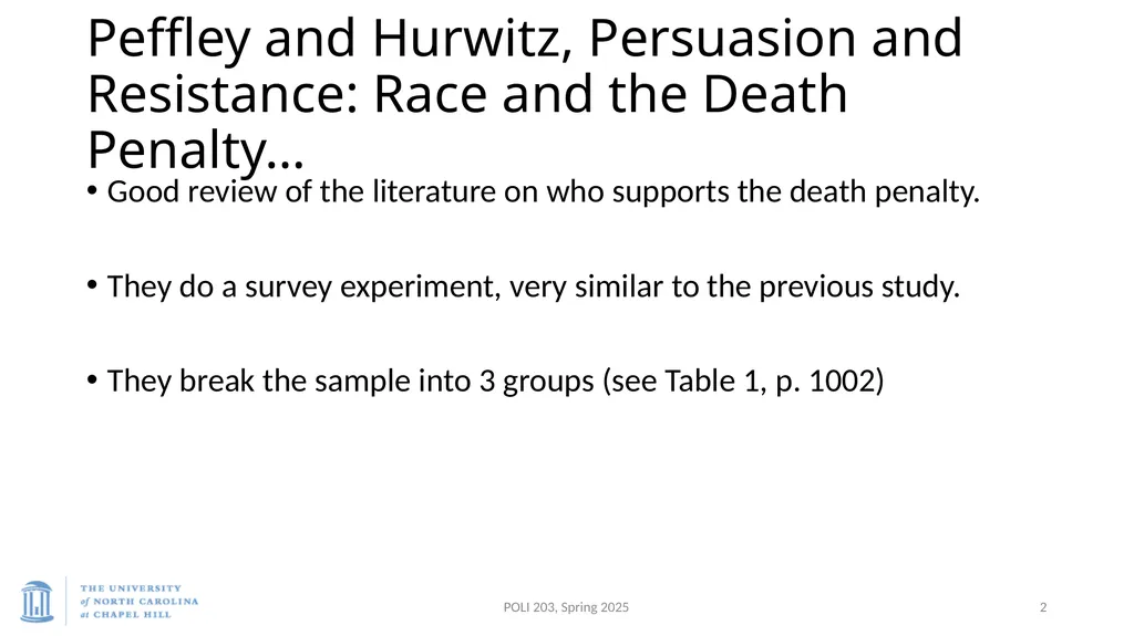 Race, Part II Peffley, Mark, and Jon Hurwitz. - slide 2 of 22