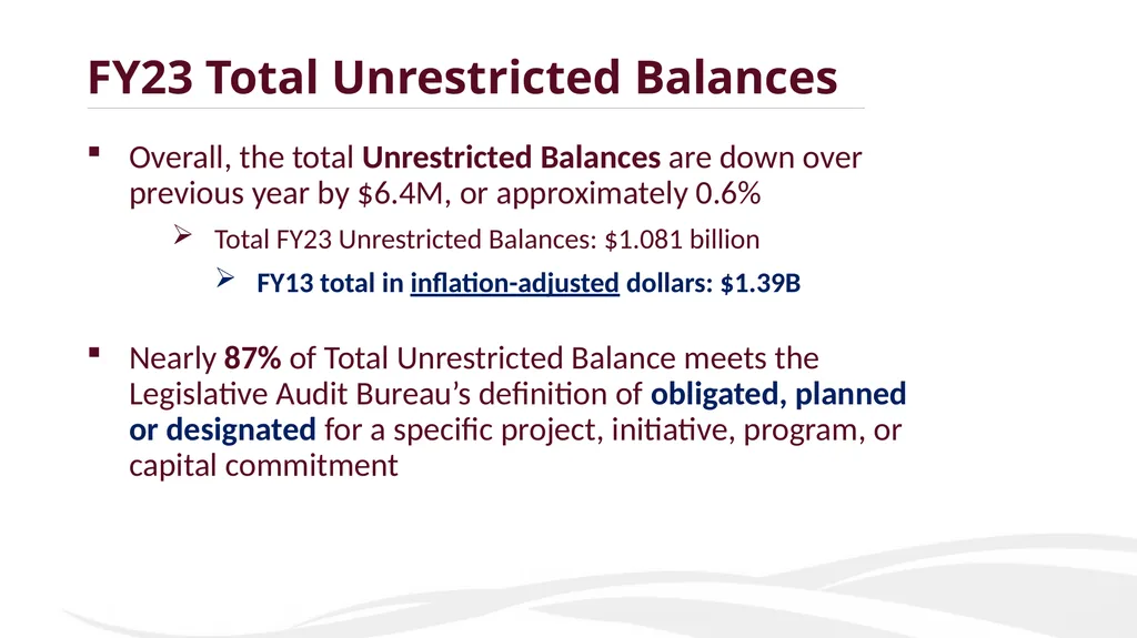 FY23 Program Revenue Balances Review Sean P. - slide 2 of 8