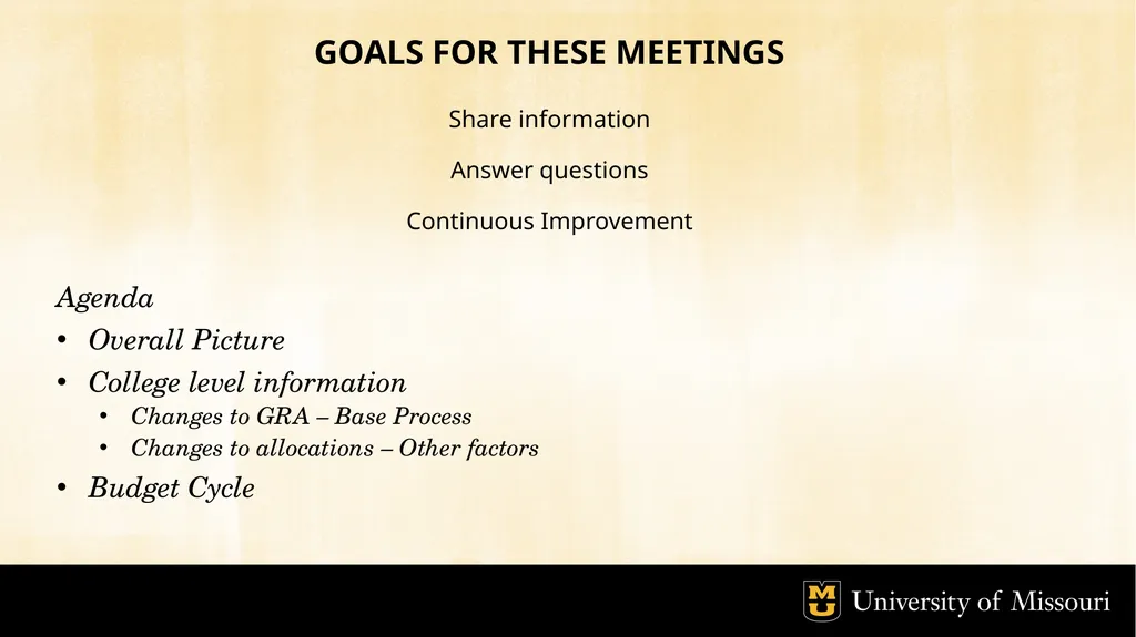 Budget and Allocation Process October 2022 GOALS - slide 2 of 21