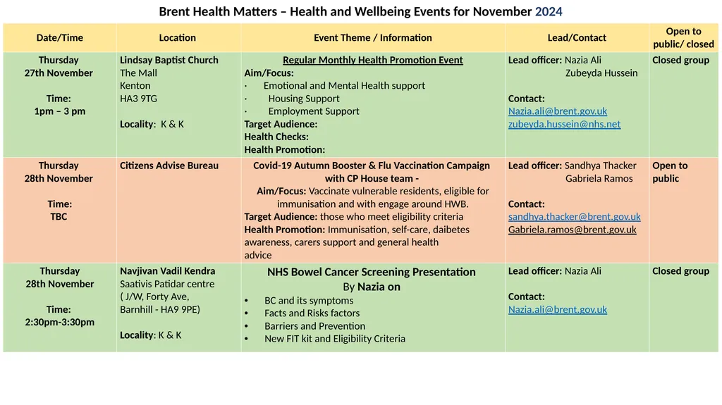 Brent Health Matters / Public Health / NHS Health - slide 13 of 14