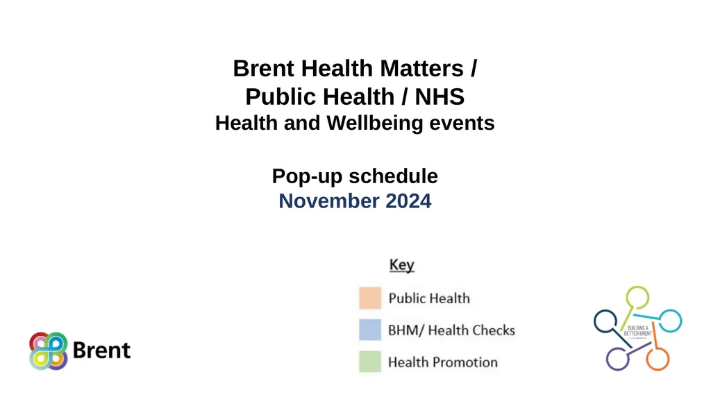Brent Health Matters / Public Health / NHS Health - slide 1 of 14