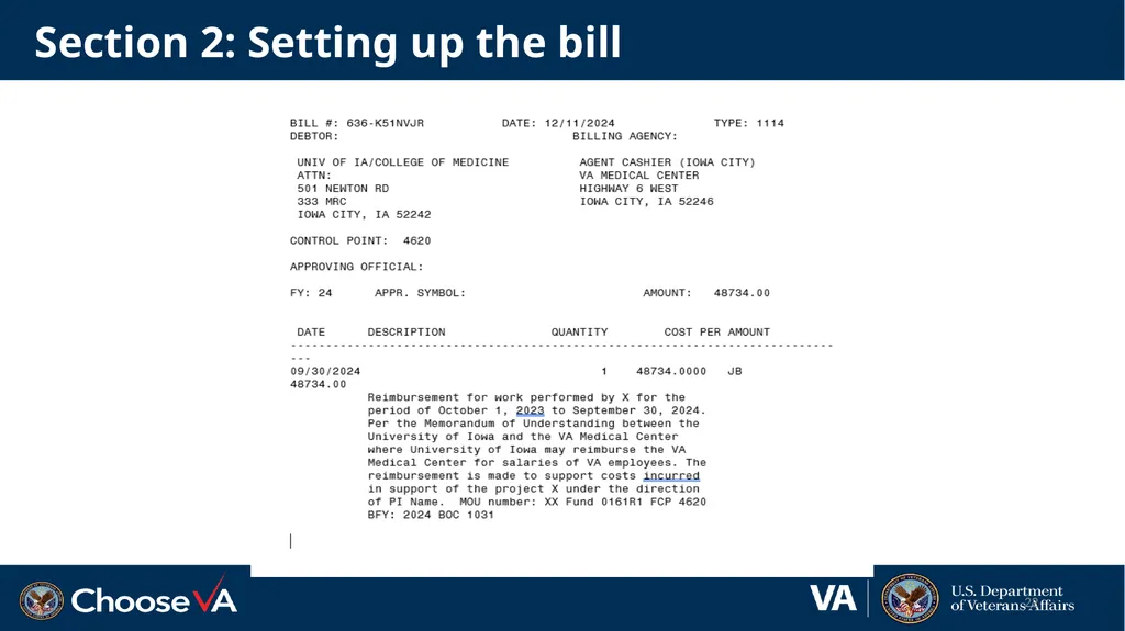 The Reimbursable Process in Research 1 December - slide 22 of 36