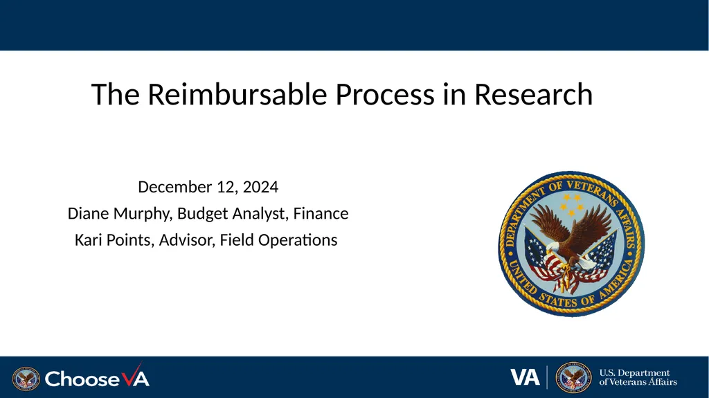 The Reimbursable Process in Research 1 December - slide 1 of 36