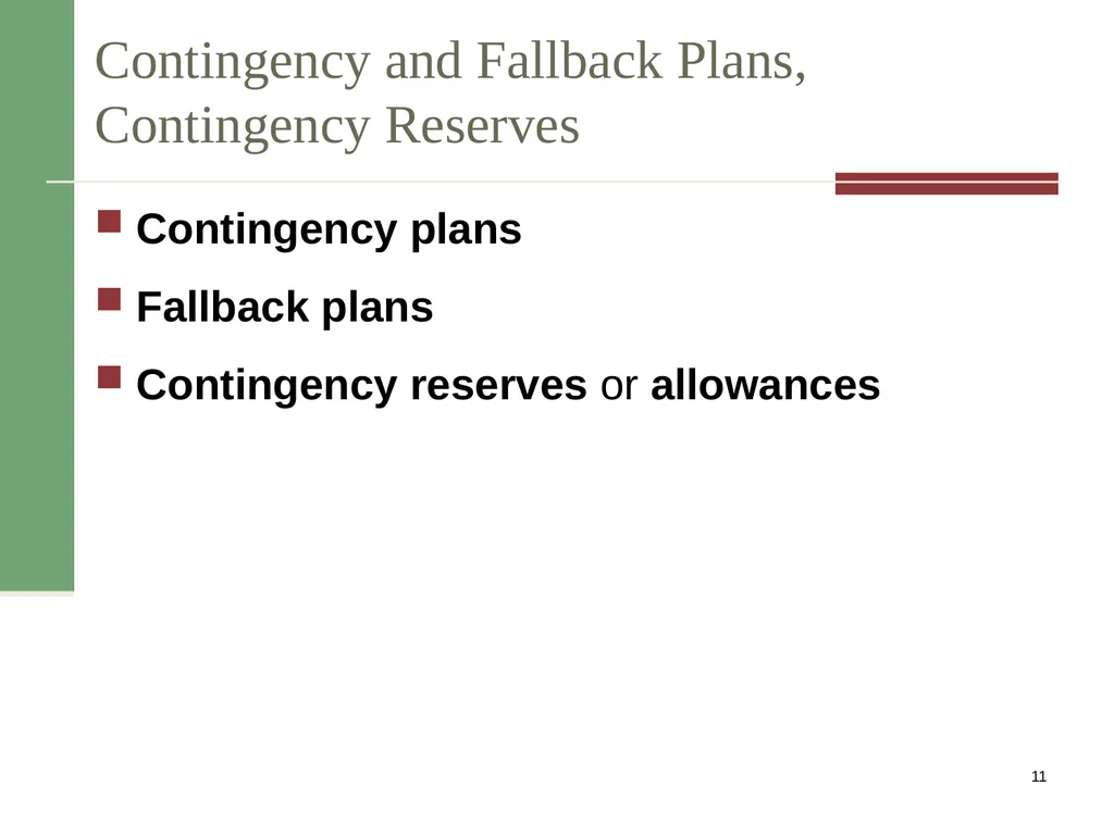 Risk Management PMI Knowledge Areas Importance of - slide 11 of 20