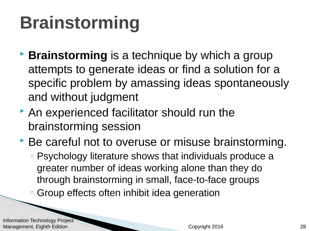 Chapter 11 : Project Risk Management Information - slide 28 of 60