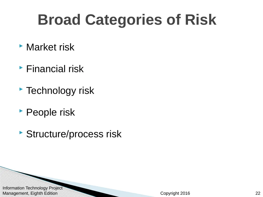 Chapter 11 : Project Risk Management Information - slide 22 of 60