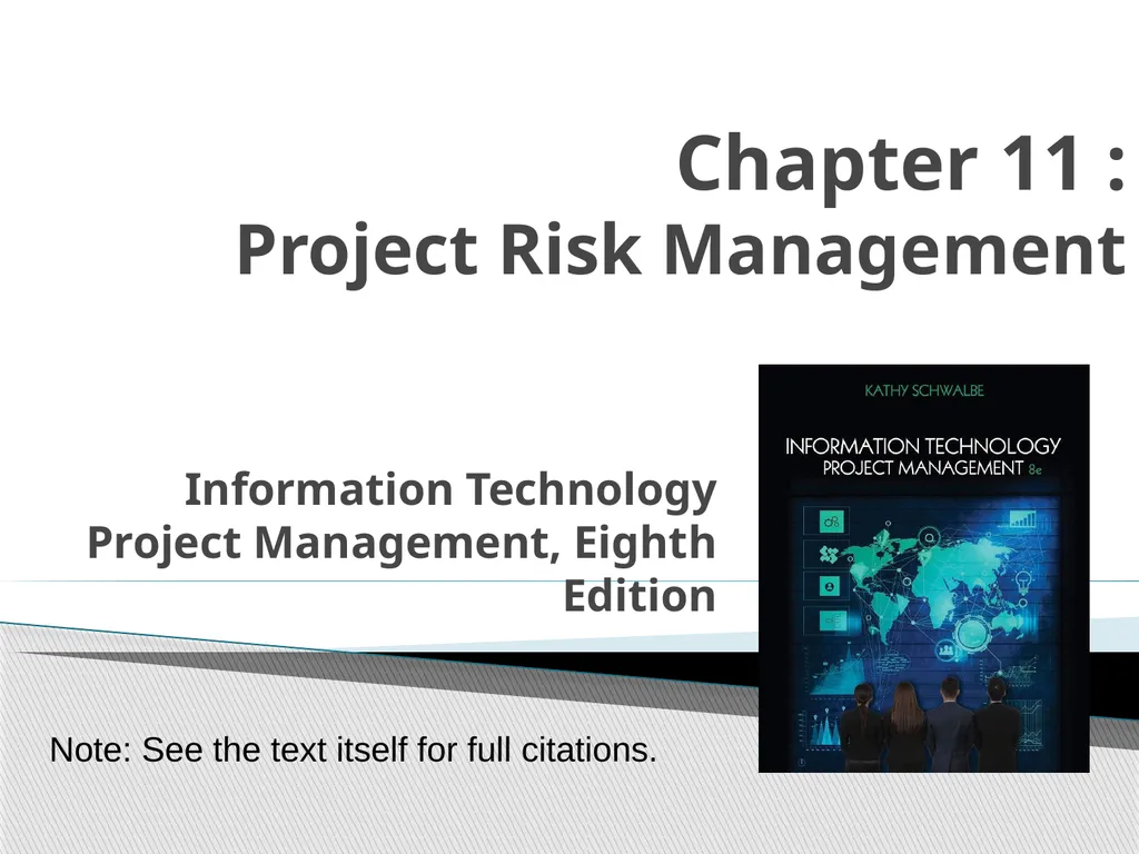 Chapter 11 : Project Risk Management Information - slide 1 of 60